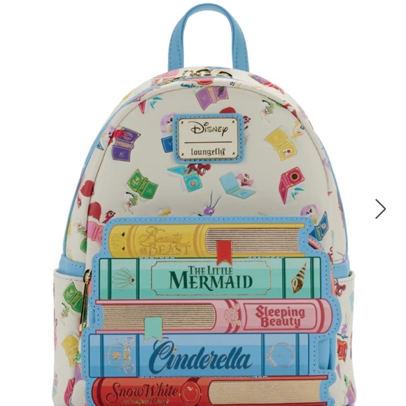 Loungefly Little Mermaid Cinderella Sleeping Beauty Storybook Mini Backpack main image 10
